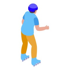 Sport rollerblade icon. Isometric of sport rollerblade vector icon for web design isolated on white background