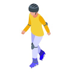 Rollerblade hobby icon. Isometric of rollerblade hobby vector icon for web design isolated on white background