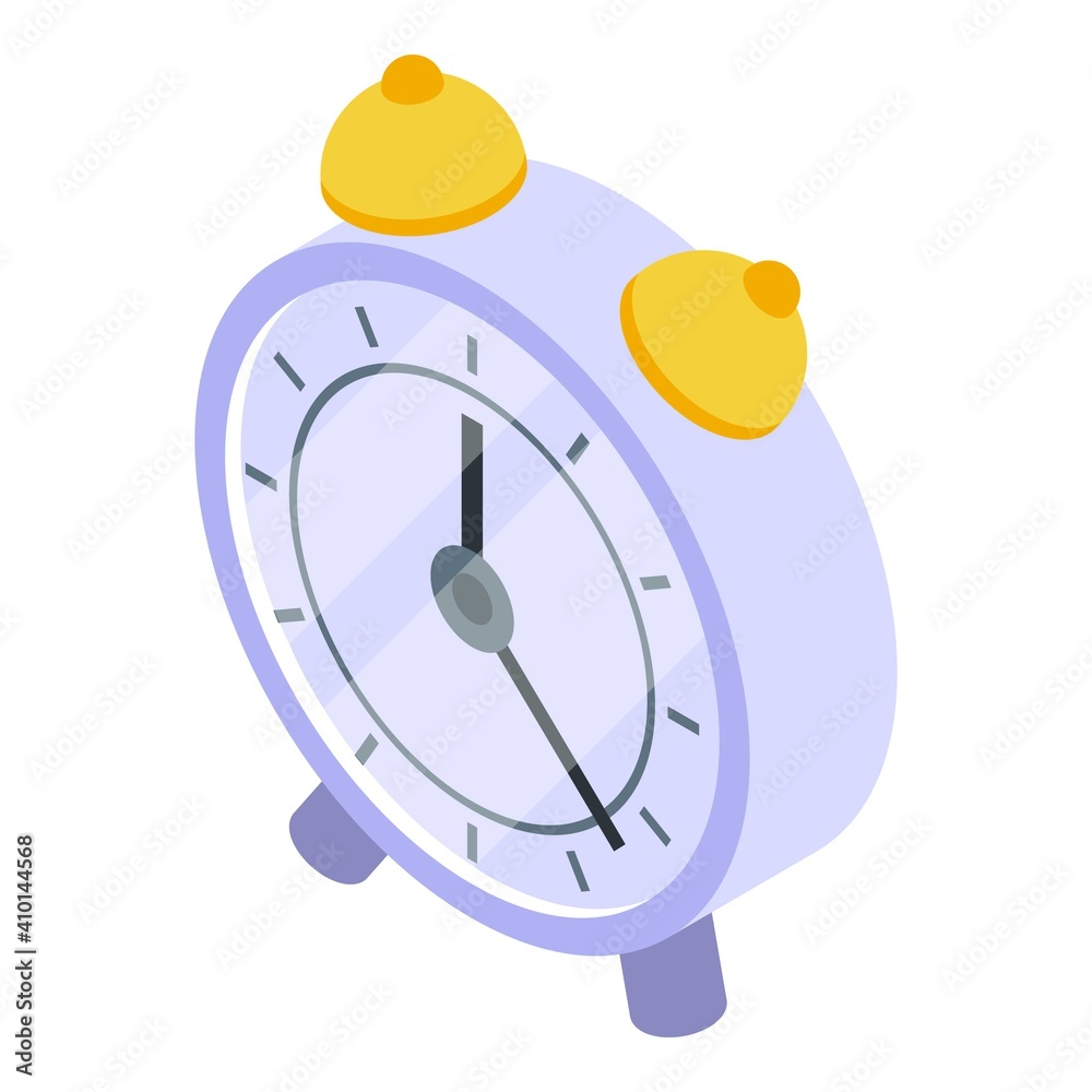 Poster table clock icon. isometric of table clock vector icon for web design isolated on white background