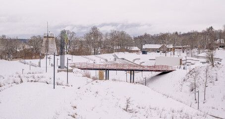 Fototapeta premium landscape in the village