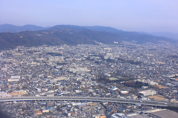 Fototapeta premium 本州 上空 日本