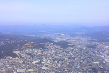 Fototapeta premium 本州 上空 日本