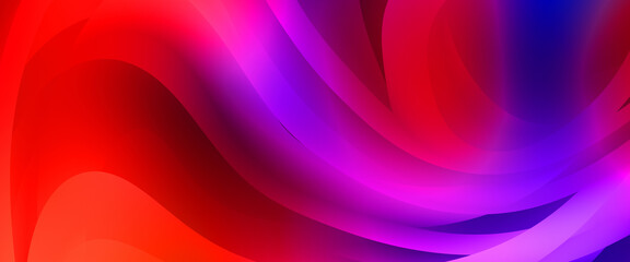 Abstract background with colorful gradient. Vibrant graphic wallpaper with stripes design. Fluid 2D illustration of modern movement.