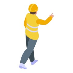 Tunnel worker icon. Isometric of tunnel worker vector icon for web design isolated on white background