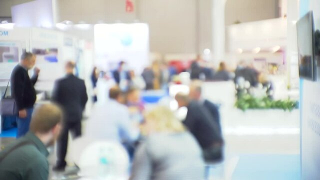 blurred background . Unrecognizable people at a business meeting