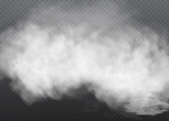 Fog or smoke isolated transparent special effec