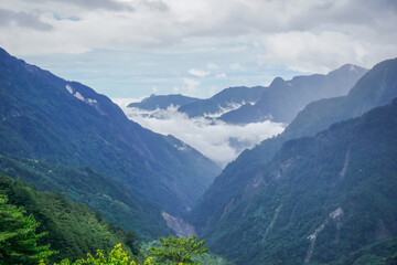 Beautiful landscape of mountains in Taiwan