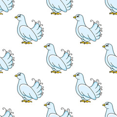 Color seamless pattern. Cartoon style. Bright design. For walpaper, poster, banner. Hand drawn. Vector illustration isolated on white background.