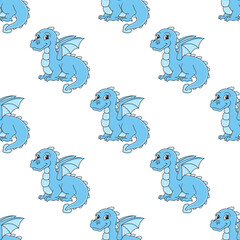 Color seamless pattern. Cartoon style. Bright design. For walpaper, poster, banner. Hand drawn. Vector illustration isolated on white background.