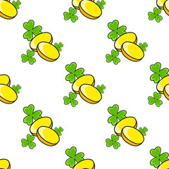 Color seamless pattern. Cartoon style. Bright design. For walpaper, poster, banner. Hand drawn. Vector illustration isolated on white background.