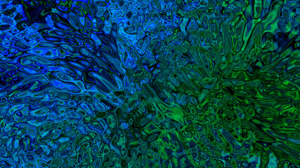 Abstract textured neon blue green background.