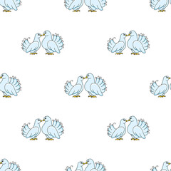 Color seamless pattern. Cartoon style. Bright design. For walpaper, poster, banner. Hand drawn. Vector illustration isolated on white background.