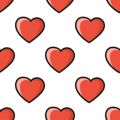 Color seamless pattern. Cartoon style. Bright design. For walpaper, poster, banner. Hand drawn. Vector illustration isolated on white background.