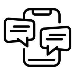 Phone tips icon. Outline phone tips vector icon for web design isolated on white background