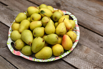 Pears on the table