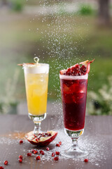 Two alcohol coctails