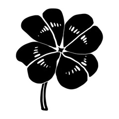 Naklejka premium Illustration of lucky four-leaf clover or shamrock symbol of Irish saint Patrick's day celebration on a white isolated background