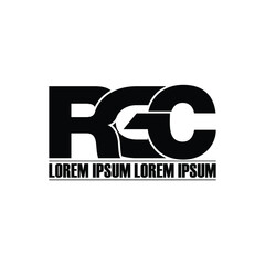 RGC letter monogram logo design vector