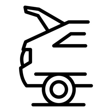 recommend clip art: Open trunk car icon. Outline open trunk car vector icon for web design isolated on white background