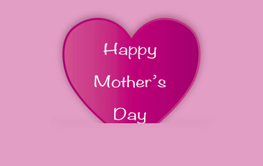Illustration of the heart to congratulate mothers