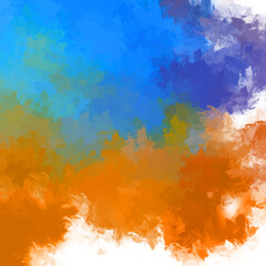 Brushed Painted Abstract Background. Brush stroked painting. Strokes of paint. 2D Illustration.