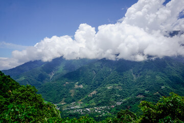 Obraz premium Beautiful landscape of mountains in Taiwan