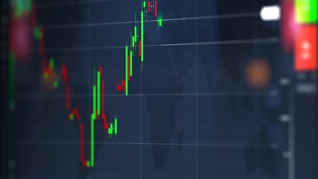 On the stock market, the share price falls. Falling prices of securities. Loss of assets in equities stock. Decreasing trend showing unsuccessful performance and losses failure due to economic crisis