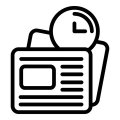 Morning newspaper icon. Outline morning newspaper vector icon for web design isolated on white background