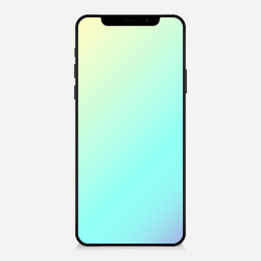 Trendy smartphone mockup mobile phones. Template for infographics or presentation. Vector illustration