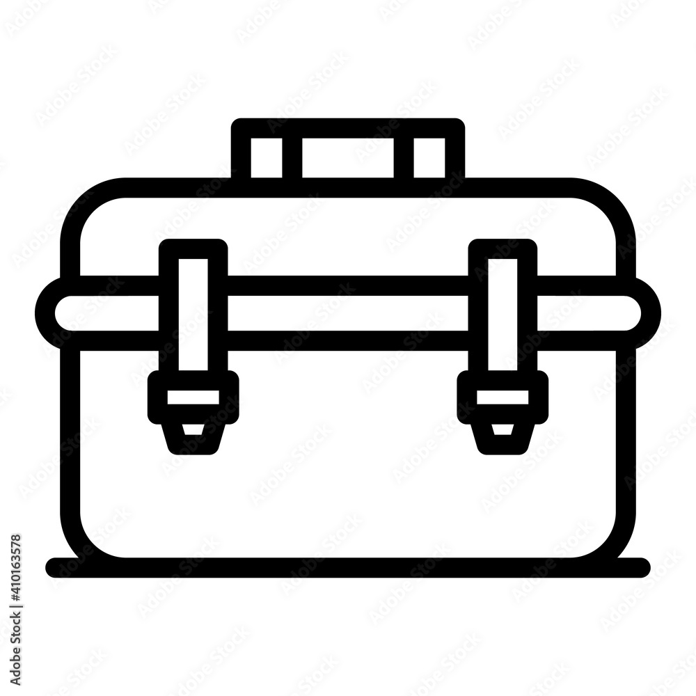 Poster builder tool box icon. outline builder tool box vector icon for web design isolated on white backgro