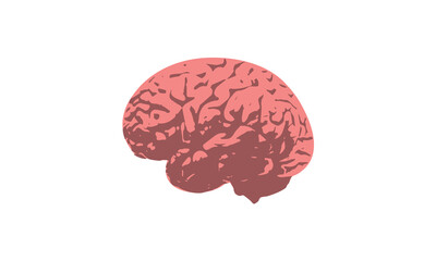 Brain symbol mind icon intelligence graphic vector illustration
