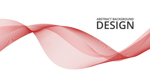 Abstract red wave line background