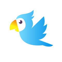Parrot. Vector illustration. Isolated birds on white background