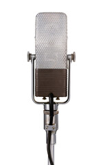 Back view of a vintage microphone