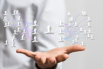 hierarchy connection team group 3d