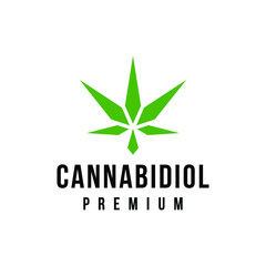 Geometric cannabis logo design