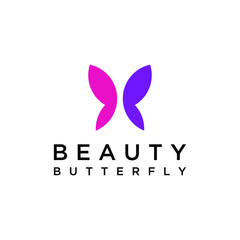 Creative abstract butterfly logo