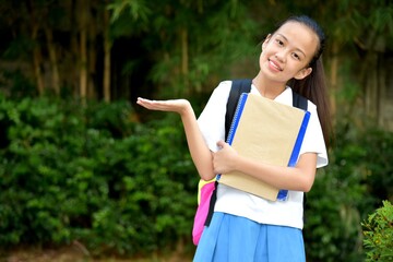 An Asian Girl Student And Indecisiveness - obrazy, fototapety, plakaty