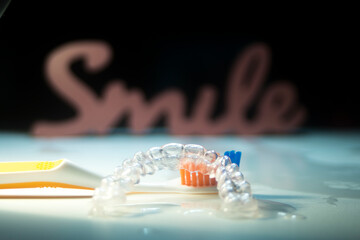 Invisible bracket aligners