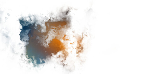 Abstract colorful watercolor on white background. Digital art painting.