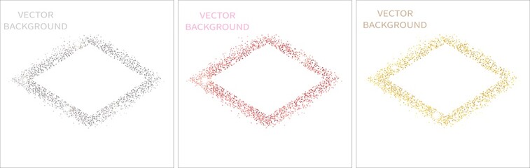 Sparkling dust isolated on white background with space for text. For social media posts, mobile apps, banners design and web/internet. Glitter style. Vector set.