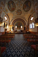 Eguisheim chapelle néo-romane Alsace france