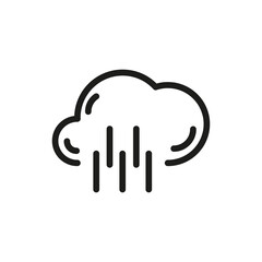Cloud Outline Vector Icon. Related Weather Icon For WebSites And App