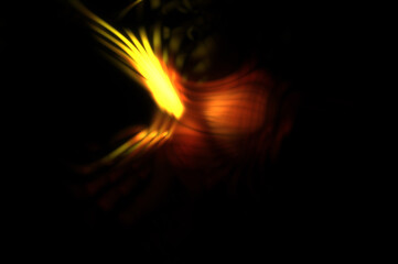 Light particle trails. Light explosion star with glowing particles and lines. Beautiful moving abstract rays background.