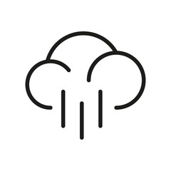 Cloud Outline Vector Icon. Related Weather Icon For WebSites And App