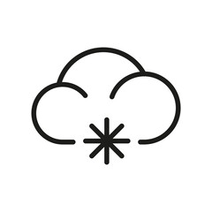 Cloud Outline Vector Icon. Related Weather Icon For WebSites And App