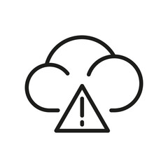 Cloud Outline Vector Icon. Related Weather Icon For WebSites And App