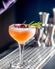 beautiful cocktail at the bar