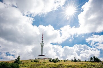 Obraz premium clouds over the transmitter