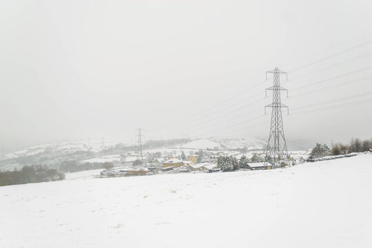 pylon in the snow